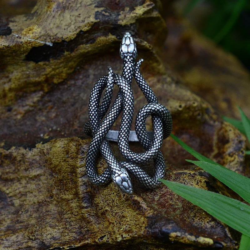 Serpent Open Adjustable Rings