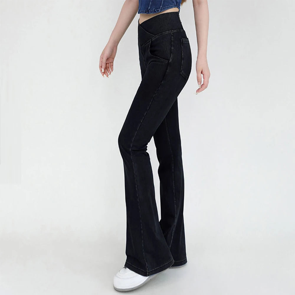Women's High Waist Flare Stretch Jeans