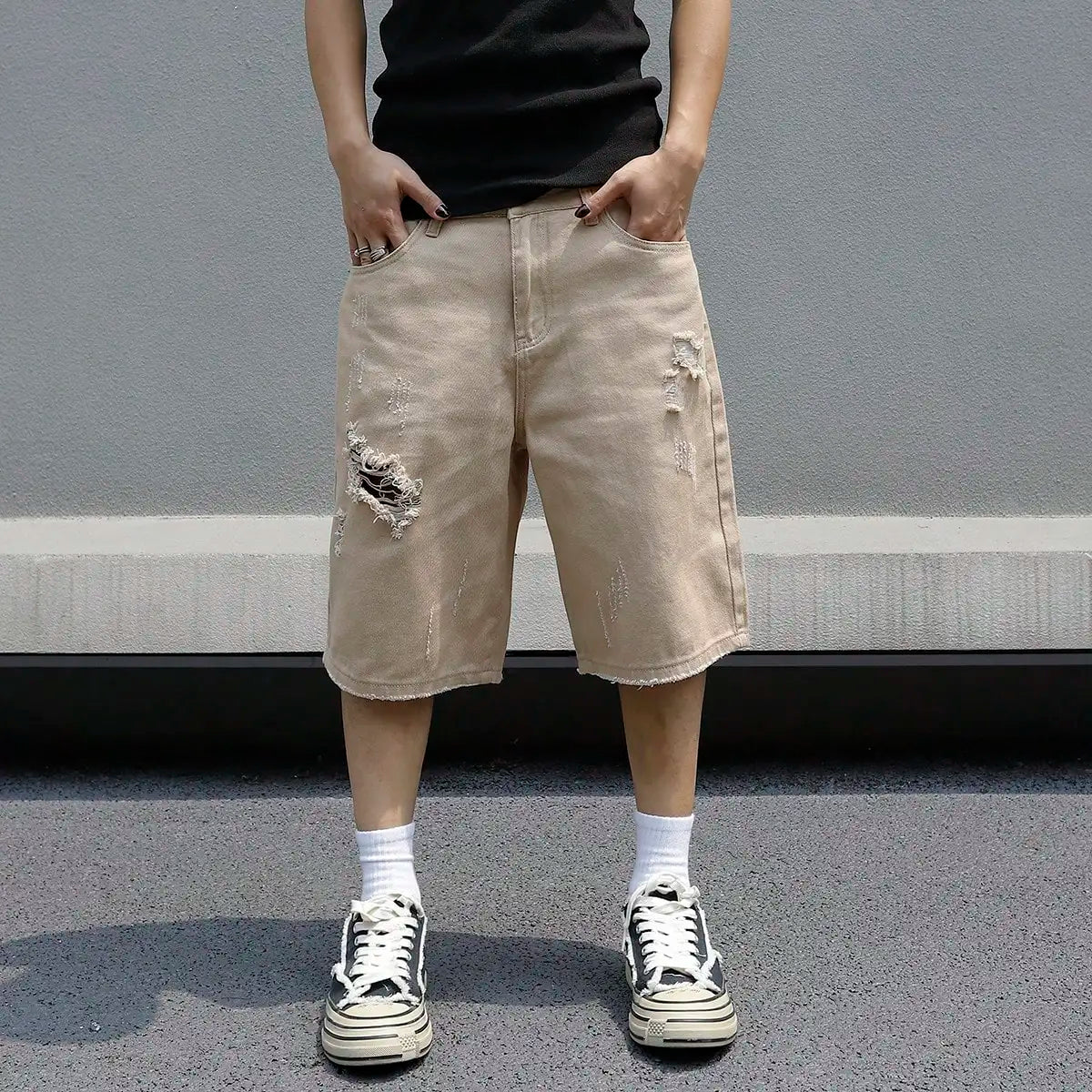 Stretchy Denim Shorts