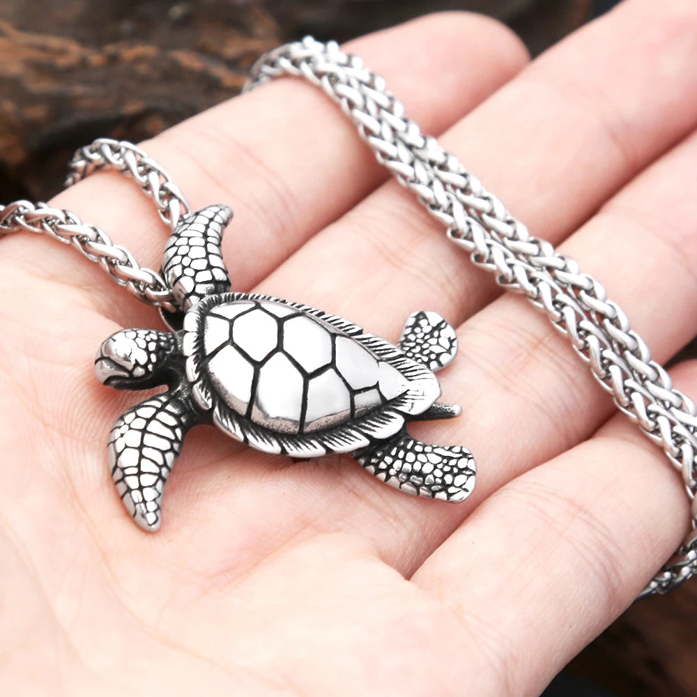 Stainless Steel Turtle Necklace