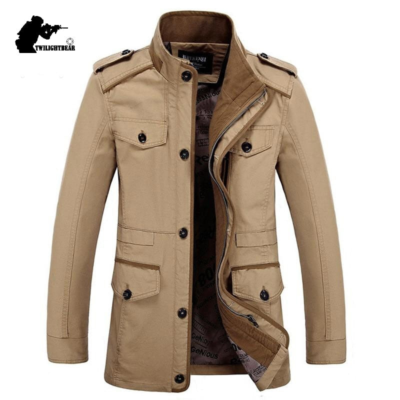 Men's Solid Cotton Coat - 3 COLOURS