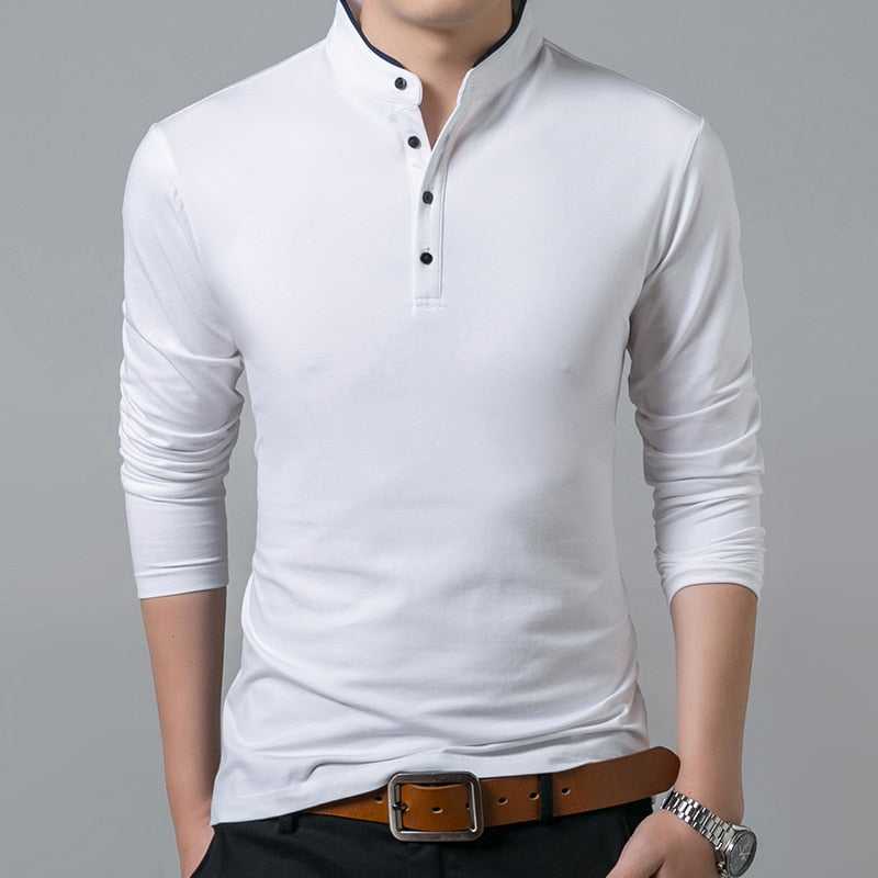 S-XXXL Mandarin Collar Shirt - 5 colours