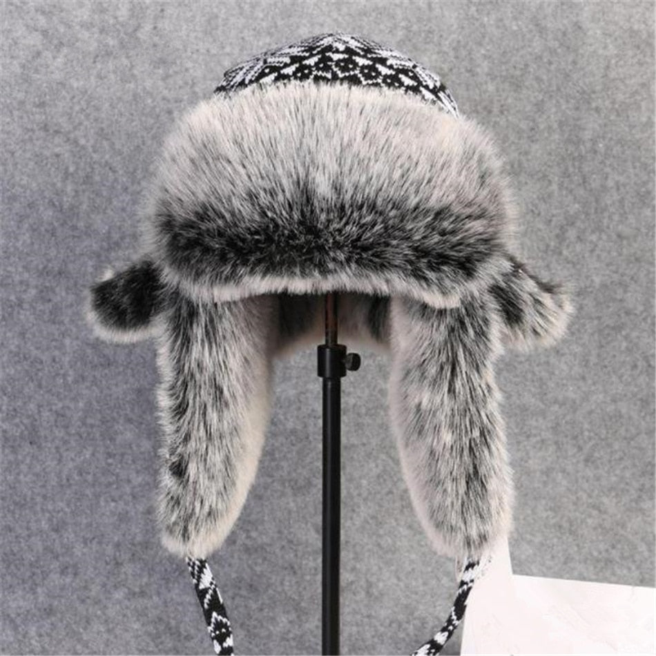 Thick Knitted Trapper Hat