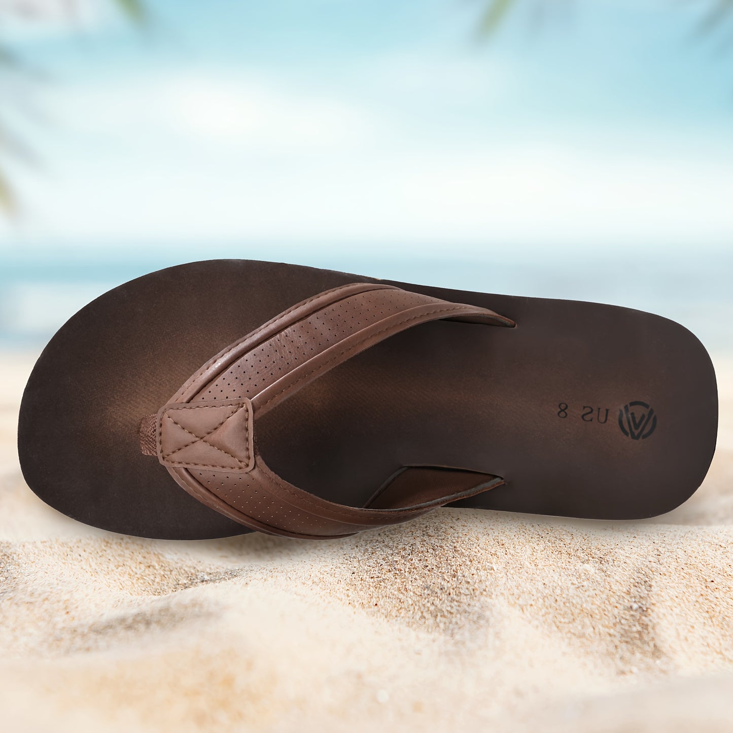 Brown Beach Flip Flops