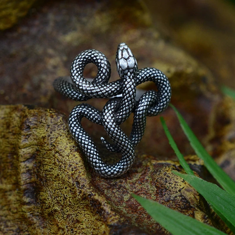 Serpent Open Adjustable Rings