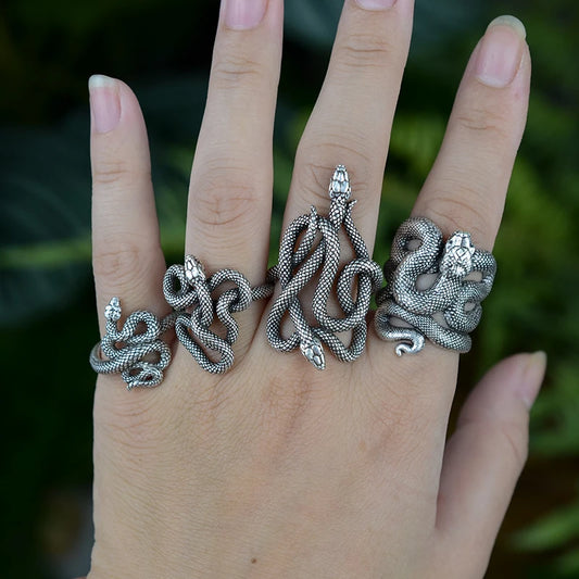 Serpent Open Adjustable Rings