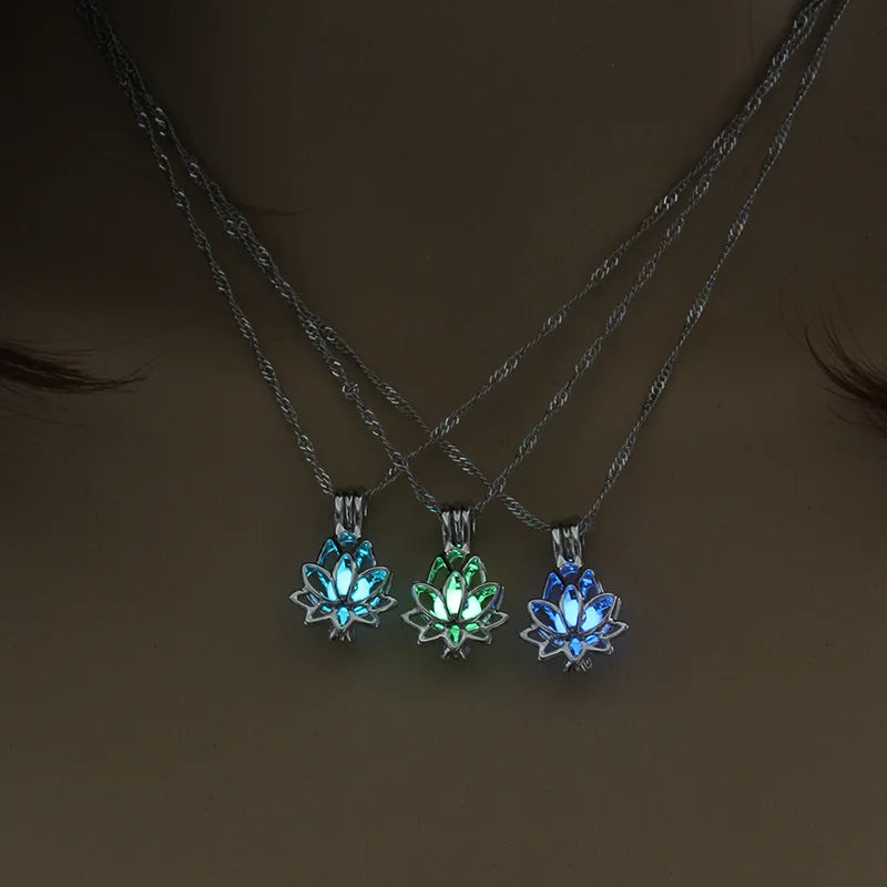 Luminous Lotus Flower Necklace