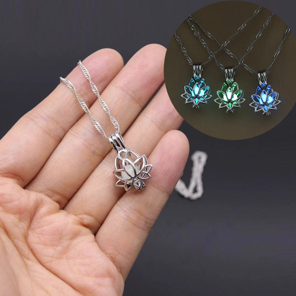 Luminous Lotus Flower Necklace