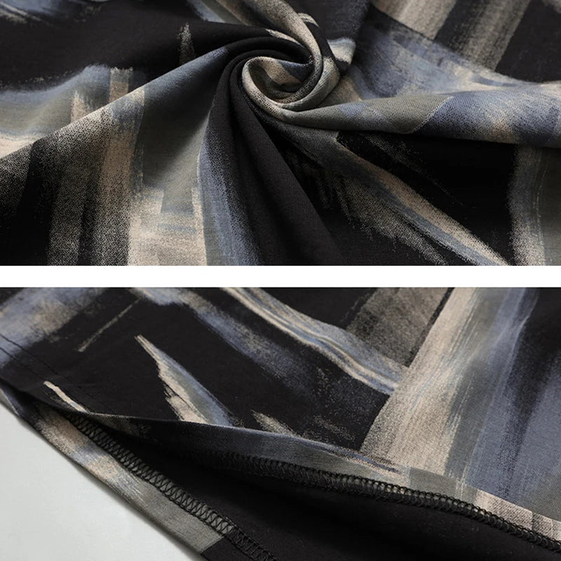 L-8XL Abstract Tee -2 COLOURS