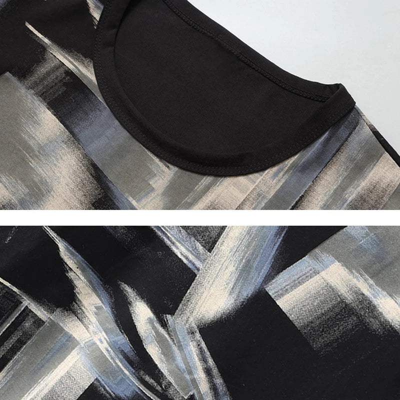 L-8XL Abstract Tee -2 COLOURS