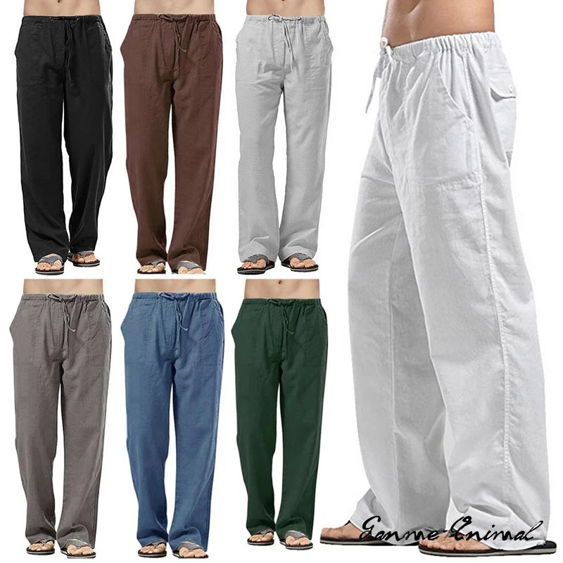 S-5XL-Max Linen Wide Leg Pants - MANY COLOURS