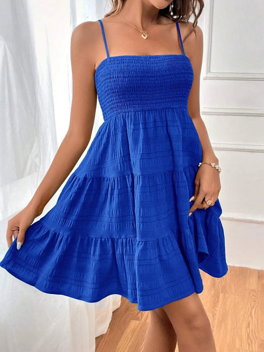 Sarah Summer Casual Solid Tube Dress