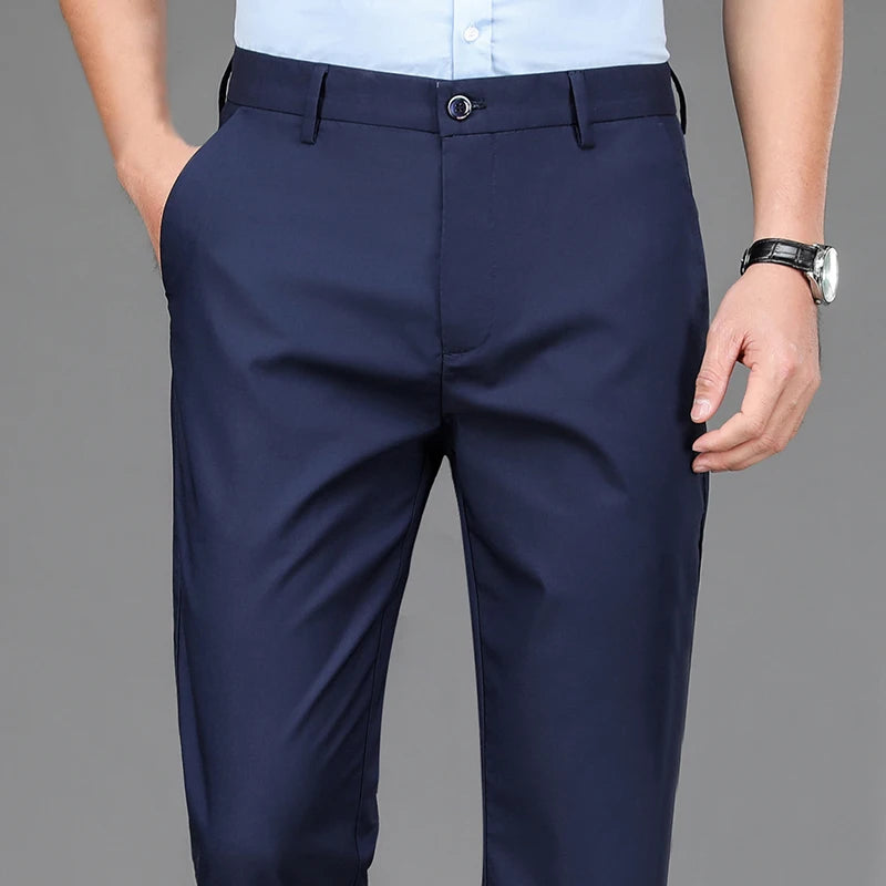 29-40 INCH Tiger Stretch Solid Smart Casual Trousers