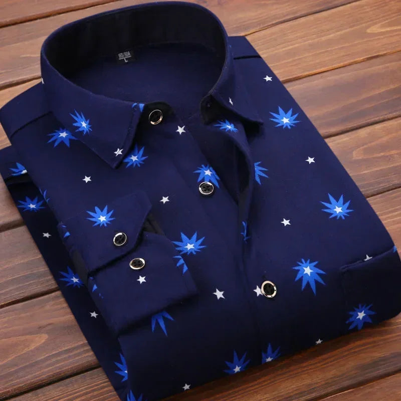 Flannel Fur Lined Thick Formal Shirts