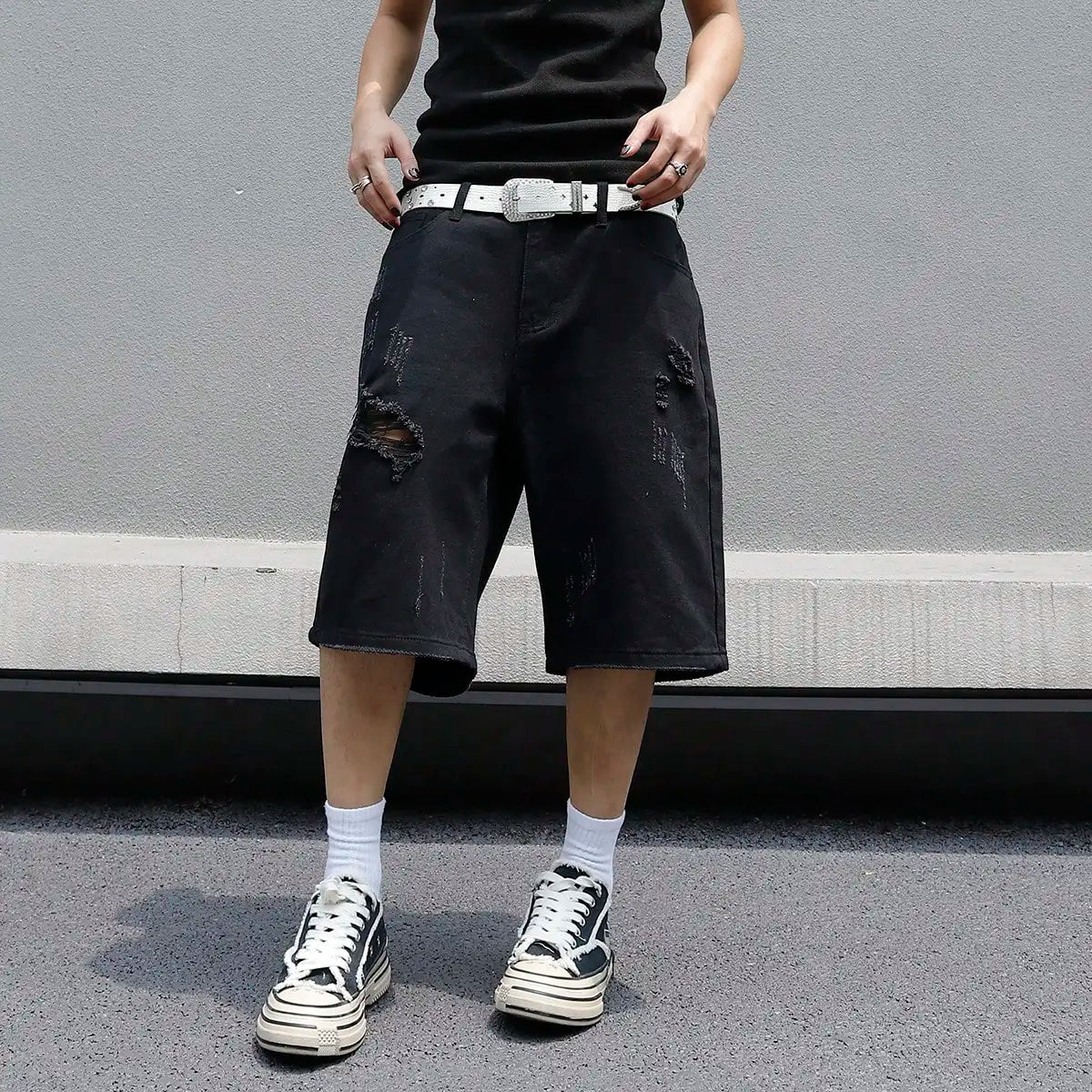 Stretchy Denim Shorts