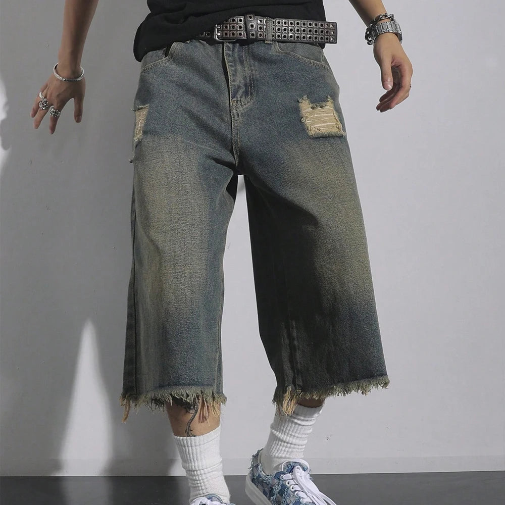 Brooklyn Loose Ripped Denim Shorts