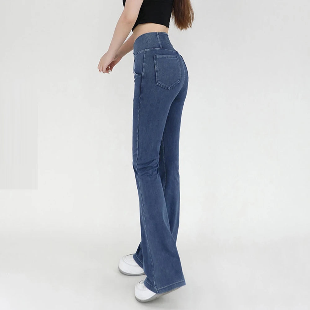 Women's High Waist Flare Stretch Jeans