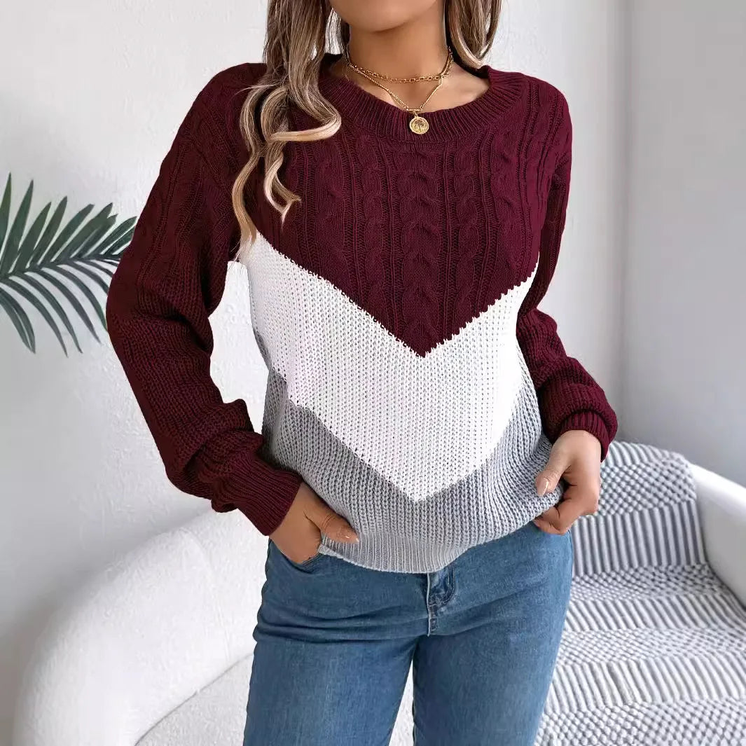 Lantern Sleeve Knitted Pullover