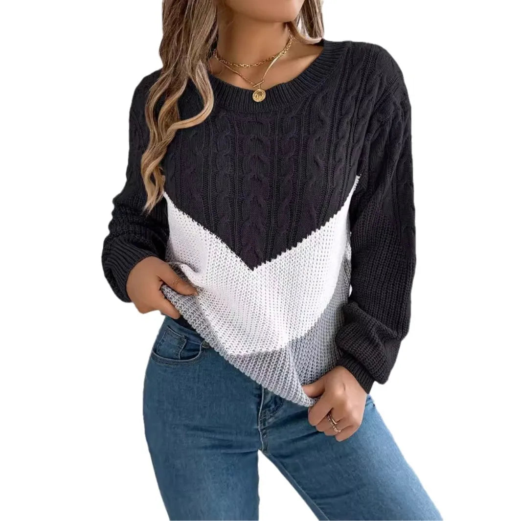 Lantern Sleeve Knitted Pullover
