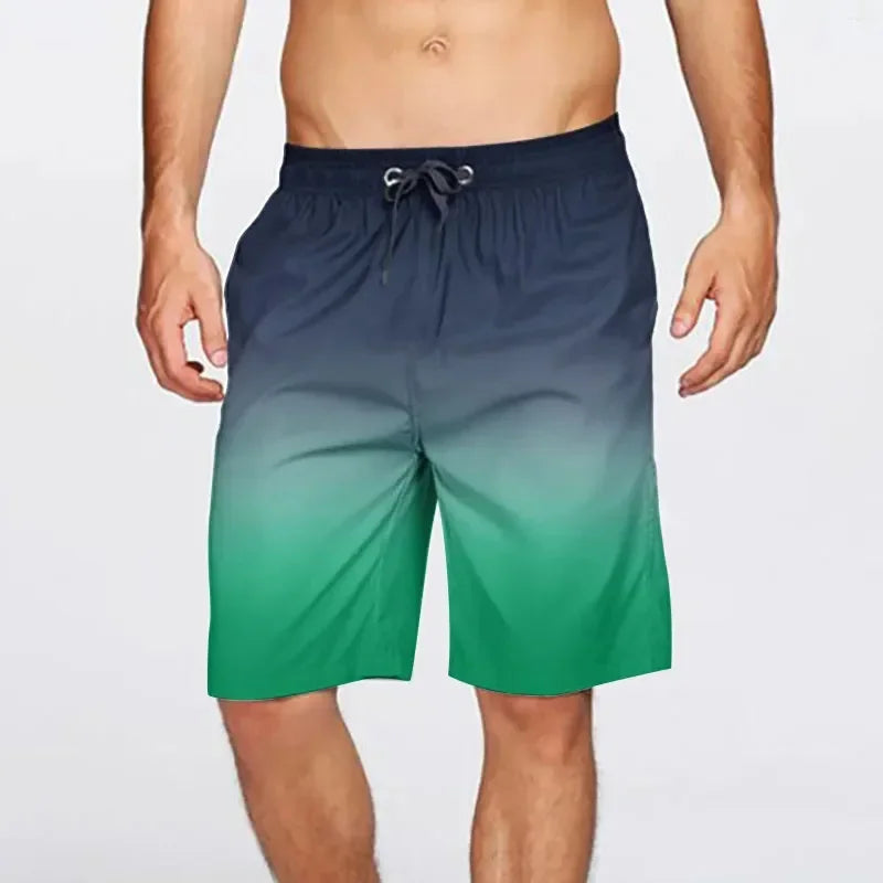 Boys/Mens Gradient Pattern Swim Board Shorts