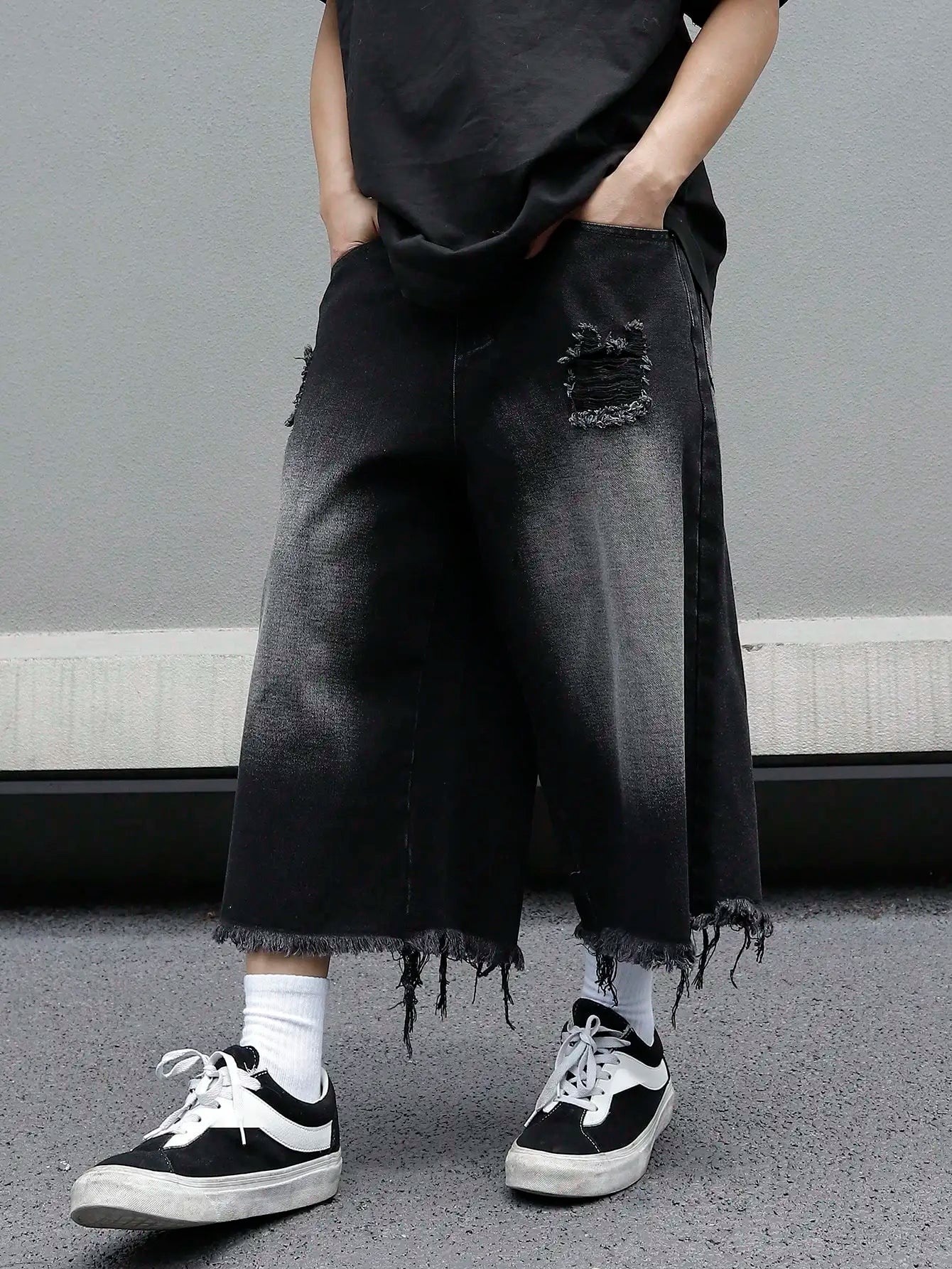 Brooklyn Loose Ripped Denim Shorts