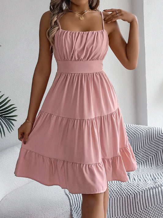 Rita Ruffled Camisole Dress