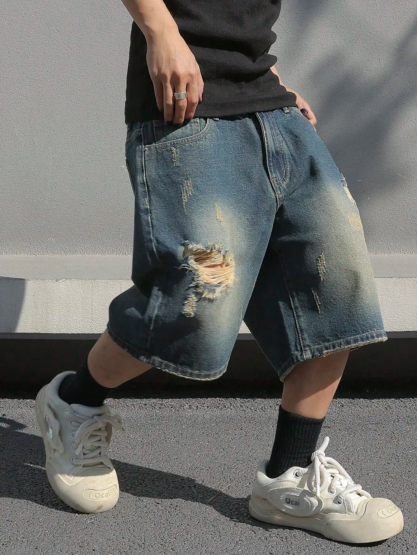 Stretchy Denim Shorts