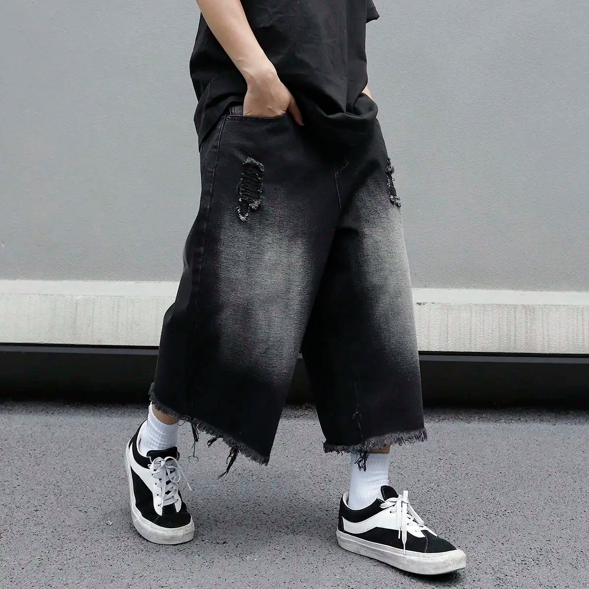 Brooklyn Loose Ripped Denim Shorts