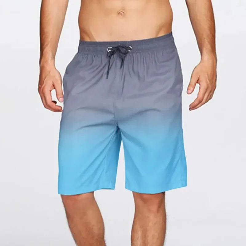 Boys/Mens Gradient Pattern Swim Board Shorts