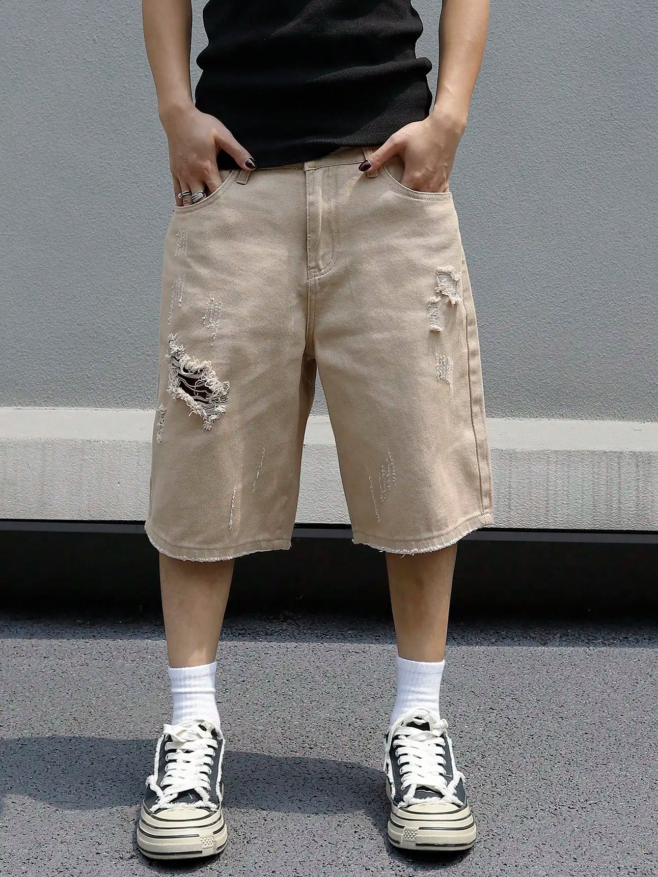 Stretchy Denim Shorts