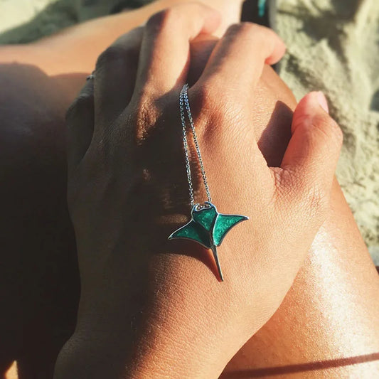 Ocean Manta Ray Necklace