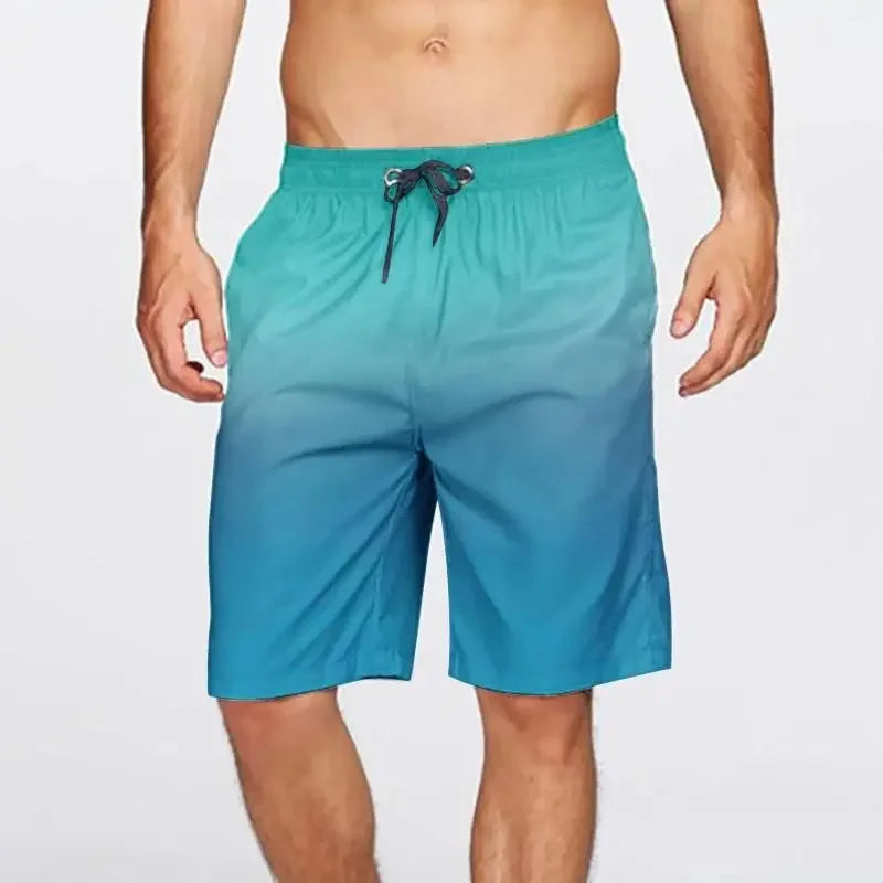 Boys/Mens Gradient Pattern Swim Board Shorts