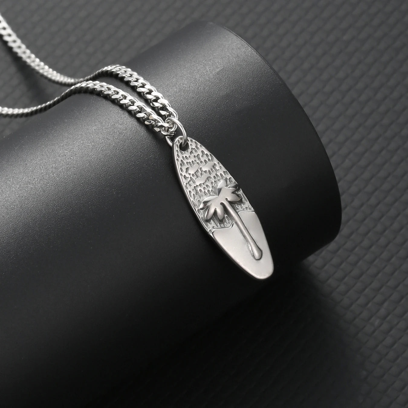 Stainless Steel Surfboard Necklace