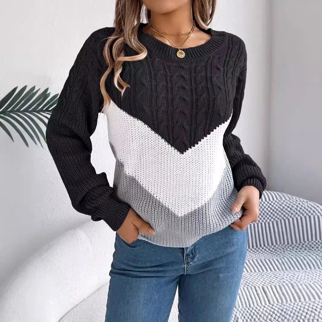 Lantern Sleeve Knitted Pullover
