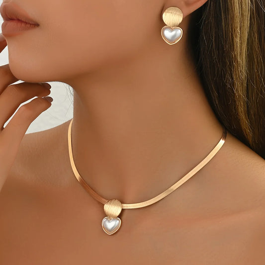 3PCS Elegant Golden Jewellery Set