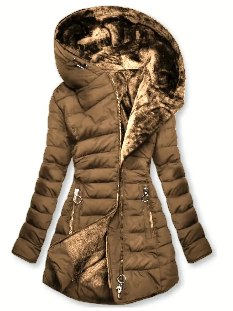 Women's Winter Jacket with Plush Lining