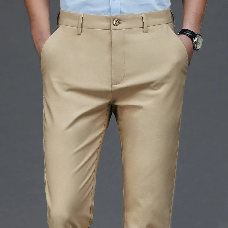 29-40 INCH Tiger Stretch Solid Smart Casual Trousers