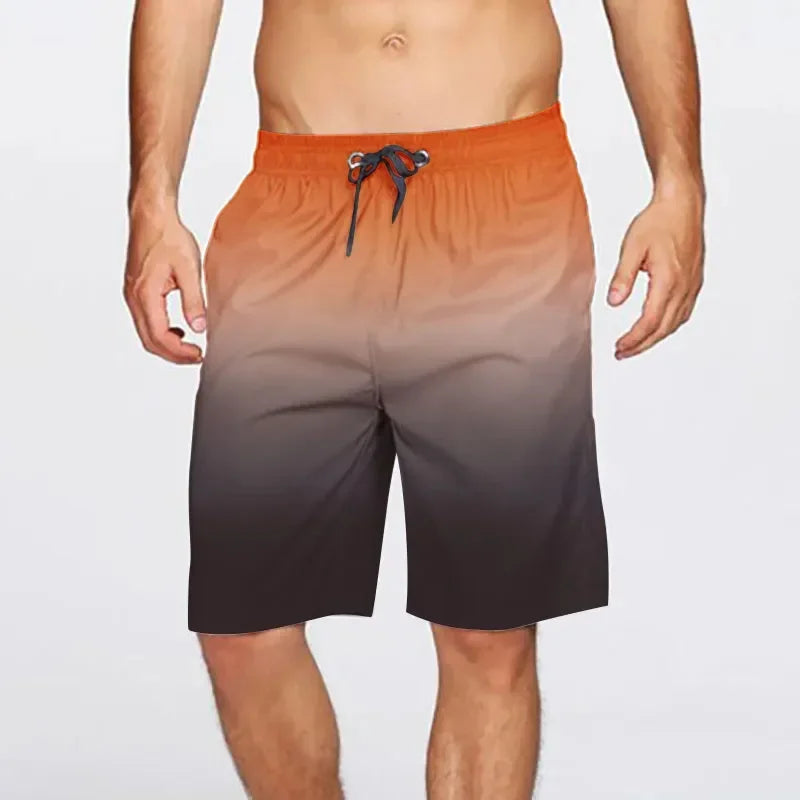 Boys/Mens Gradient Pattern Swim Board Shorts