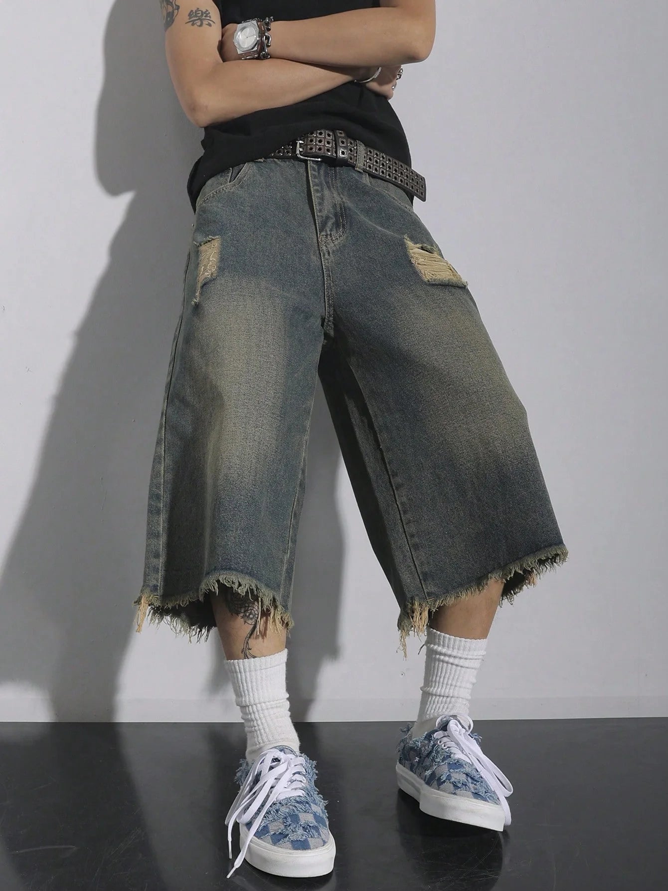 Brooklyn Loose Ripped Denim Shorts