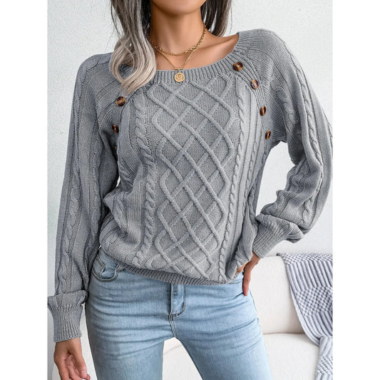 Women's Buttons Knitted Pullover