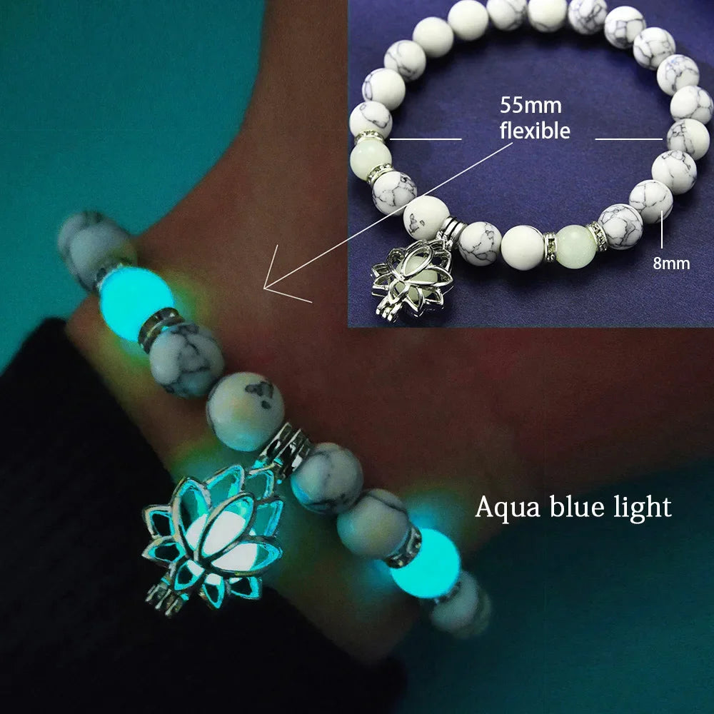 Luminous Lotus Charm Bracelet