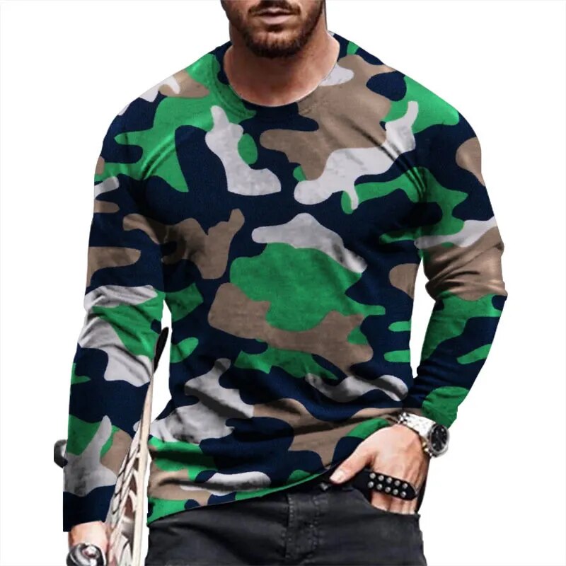 XS-3XL Tommy Camo Pattern Long Tee