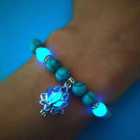 Luminous Lotus Charm Bracelet