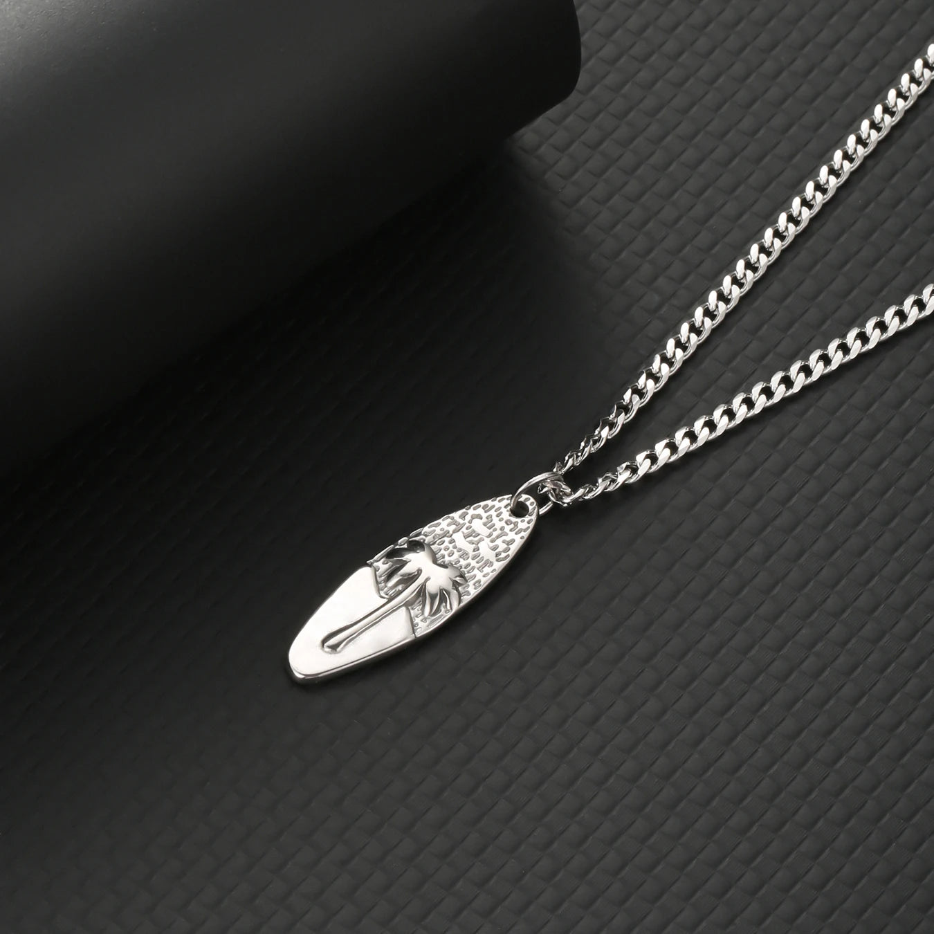 Stainless Steel Surfboard Necklace