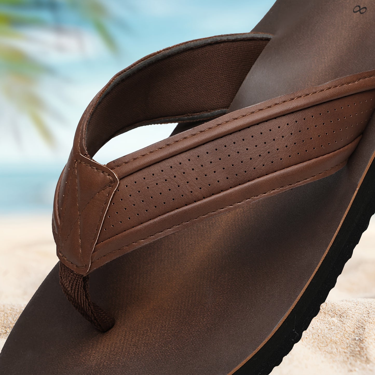 Brown Beach Flip Flops