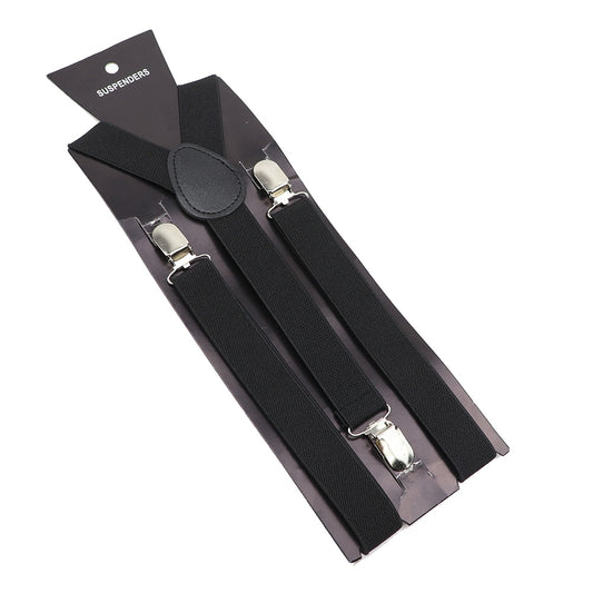 Elastic Leather Suspenders - Many Colours
