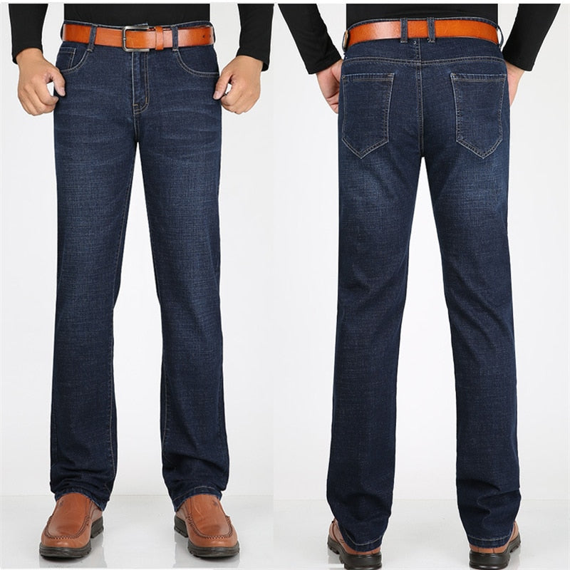 Tall Men Jeans 117CM Extra Long Fleecy Warm Jeans