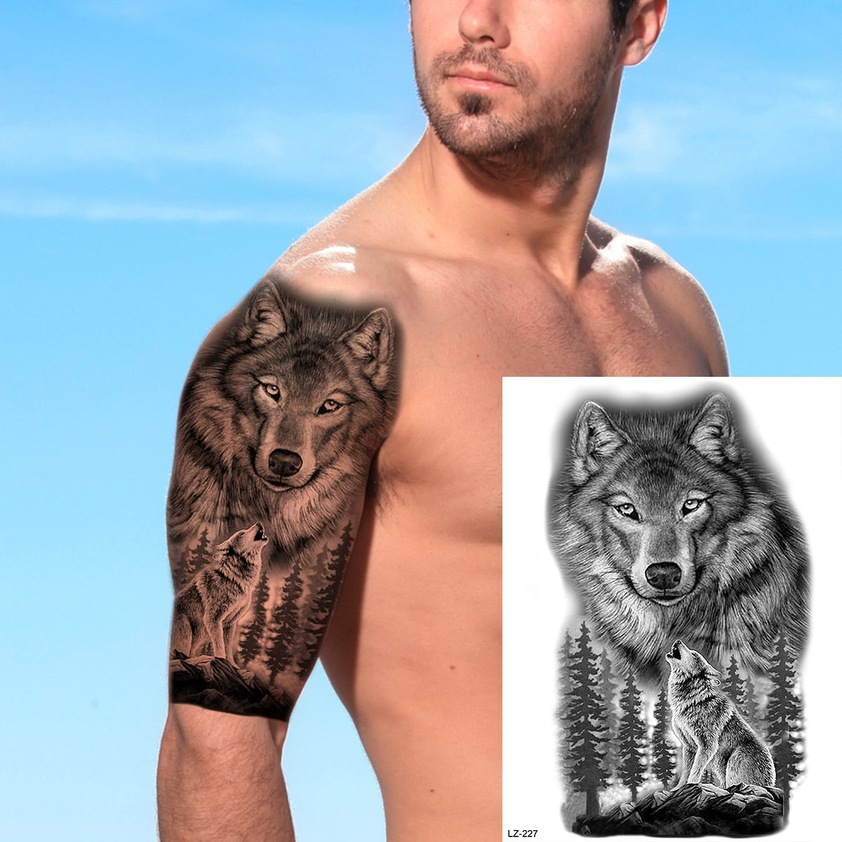 Large Test Tattoo Shoulder/Chest/Thigh - Many Styles