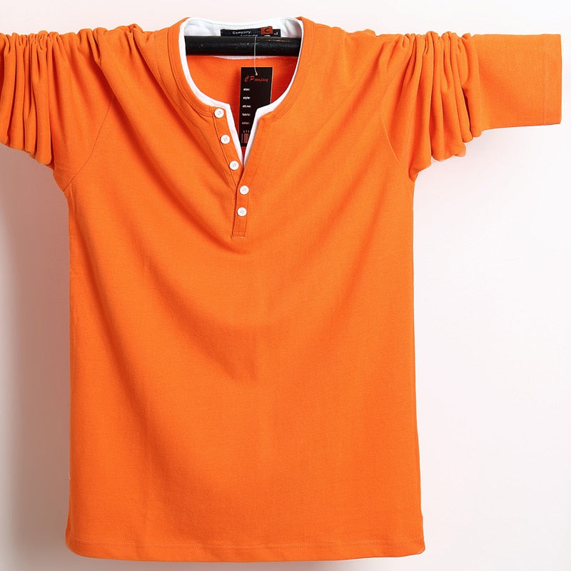 M-6XL Cotton Long Sleeve Tee - 6 colours