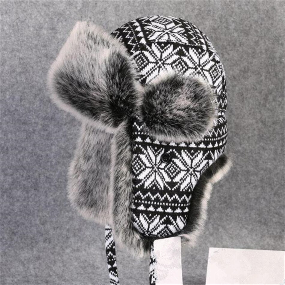 Thick Knitted Trapper Hat